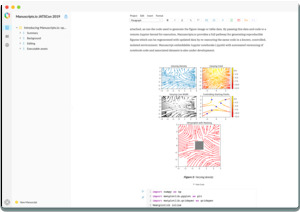 Screenshot of the Manuscripts authoring platform